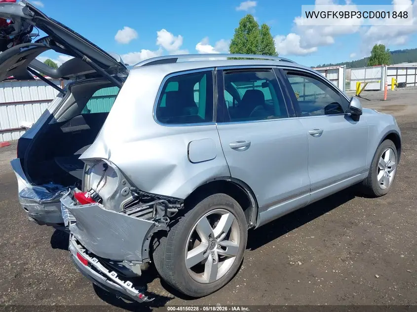 2012 Volkswagen Touareg Tdi Sport VIN: WVGFK9BP3CD001848 Lot: 45150228