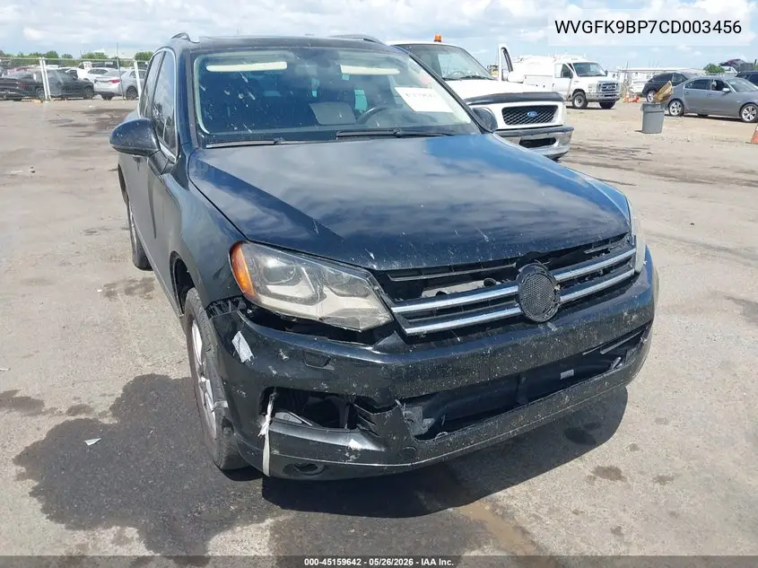 2012 Volkswagen Touareg Tdi Lux VIN: WVGFK9BP7CD003456 Lot: 45159642