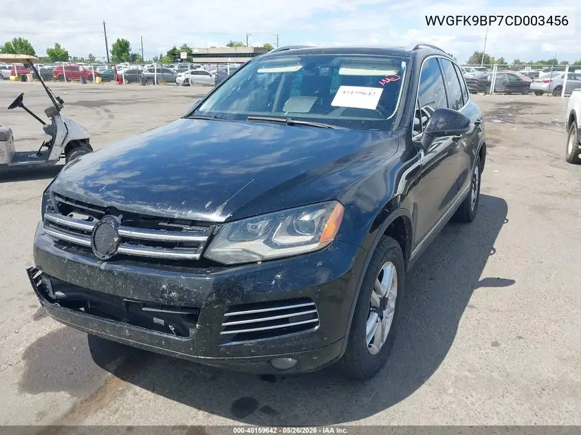 2012 Volkswagen Touareg Tdi Lux VIN: WVGFK9BP7CD003456 Lot: 45159642