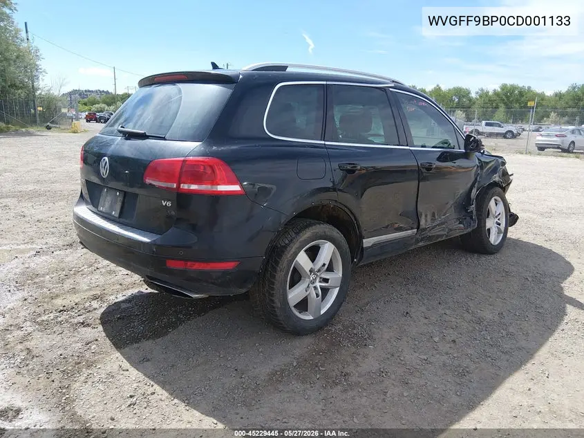 2012 Volkswagen Touareg Vr6 Lux VIN: WVGFF9BP0CD001133 Lot: 45229445