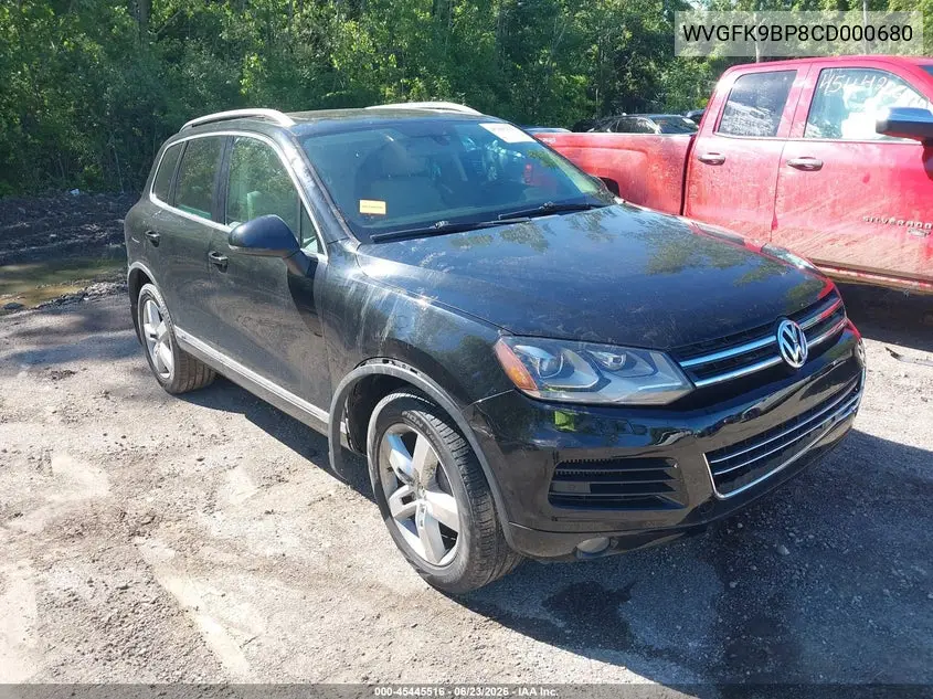 2012 Volkswagen Touareg Tdi Lux VIN: WVGFK9BP8CD000680 Lot: 45445516