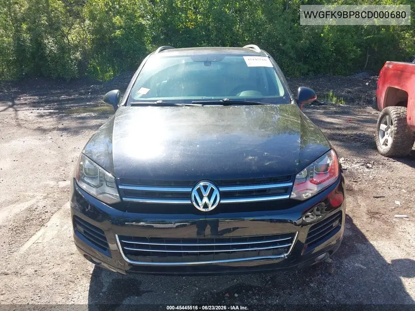 2012 Volkswagen Touareg Tdi Lux VIN: WVGFK9BP8CD000680 Lot: 45445516