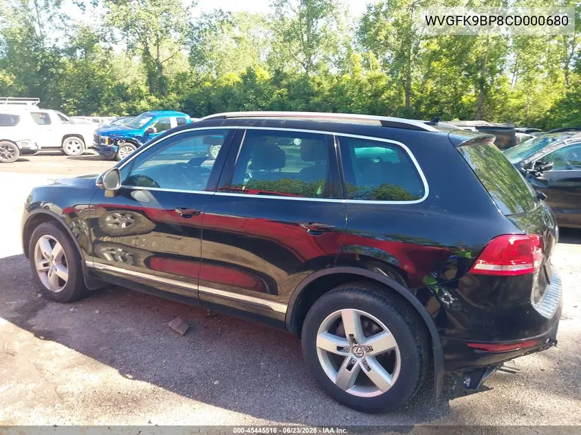 2012 Volkswagen Touareg Tdi Lux VIN: WVGFK9BP8CD000680 Lot: 45445516