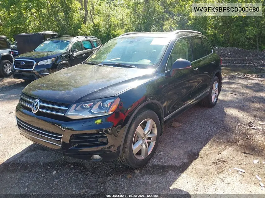 2012 Volkswagen Touareg Tdi Lux VIN: WVGFK9BP8CD000680 Lot: 45445516