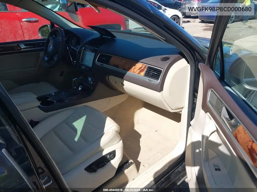 2012 Volkswagen Touareg Tdi Lux VIN: WVGFK9BP8CD000680 Lot: 45445516