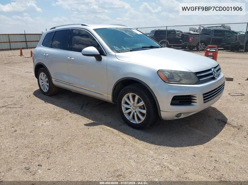 2012 Volkswagen Touareg Vr6 Sport VIN: WVGFF9BP7CD001906 Lot: 45538088