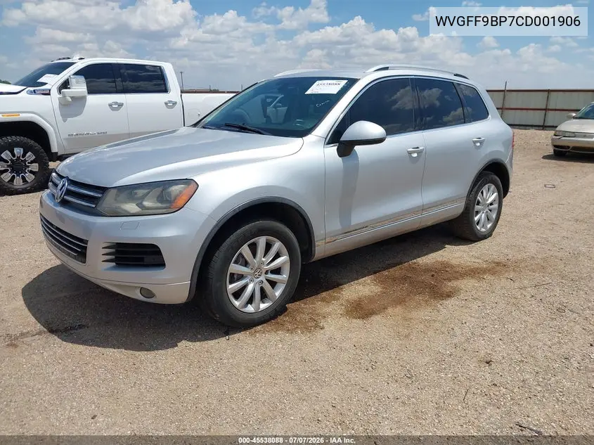 2012 Volkswagen Touareg Vr6 Sport VIN: WVGFF9BP7CD001906 Lot: 45538088