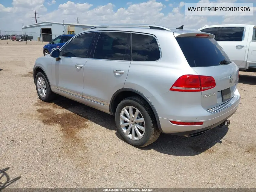 2012 Volkswagen Touareg Vr6 Sport VIN: WVGFF9BP7CD001906 Lot: 45538088