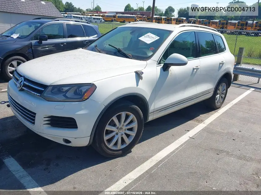 2012 Volkswagen Touareg Tdi Sport VIN: WVGFK9BP6CD004713 Lot: 45625597