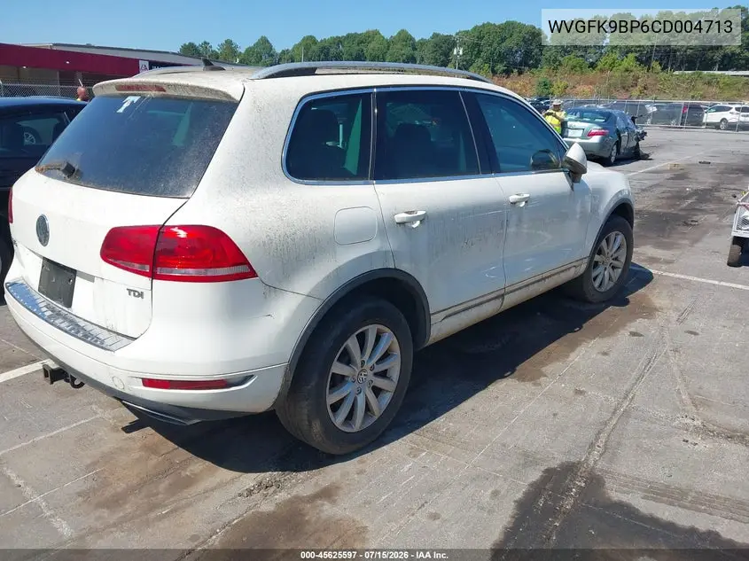 2012 Volkswagen Touareg Tdi Sport VIN: WVGFK9BP6CD004713 Lot: 45625597