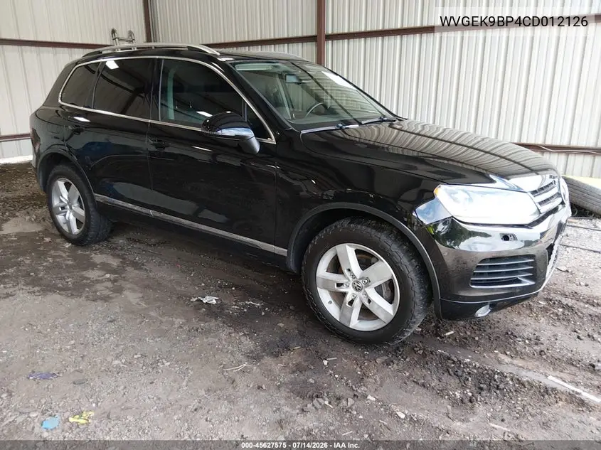 2012 Volkswagen Touareg Tdi Lux VIN: WVGEK9BP4CD012126 Lot: 45627575
