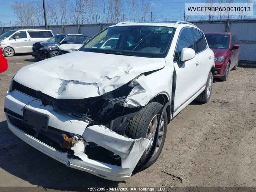 2013 Volkswagen Touareg V6 VIN: WVGEF9BP6DD010013 Lot: 12592395
