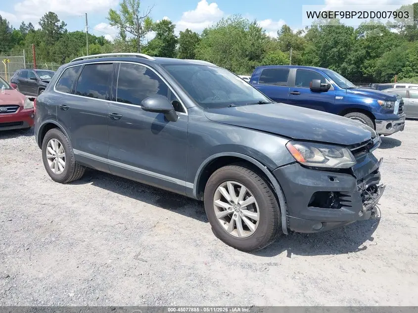 2013 Volkswagen Touareg Vr6 Sport VIN: WVGEF9BP2DD007903 Lot: 45077885