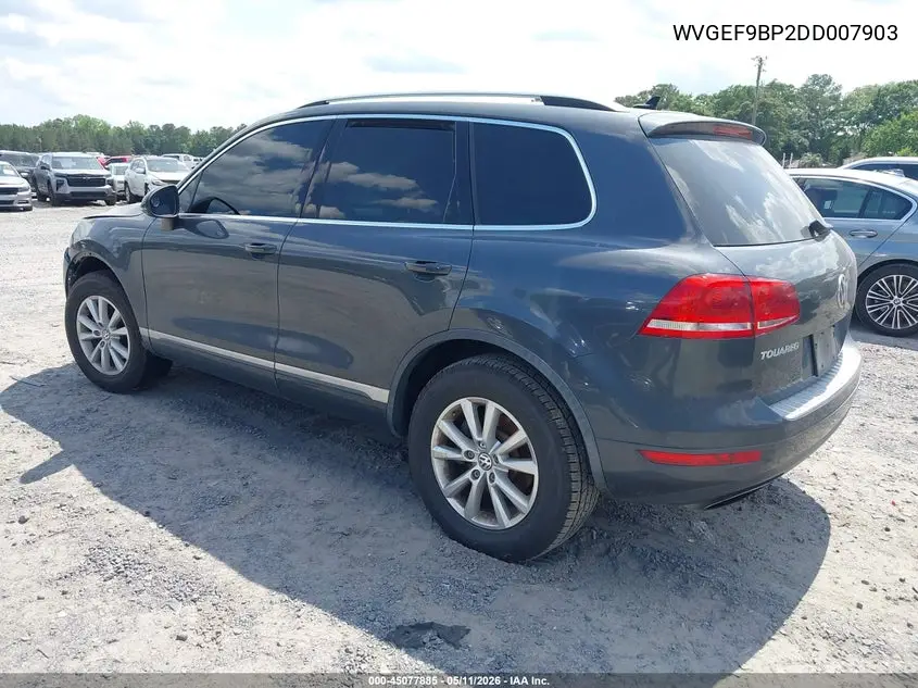 2013 Volkswagen Touareg Vr6 Sport VIN: WVGEF9BP2DD007903 Lot: 45077885