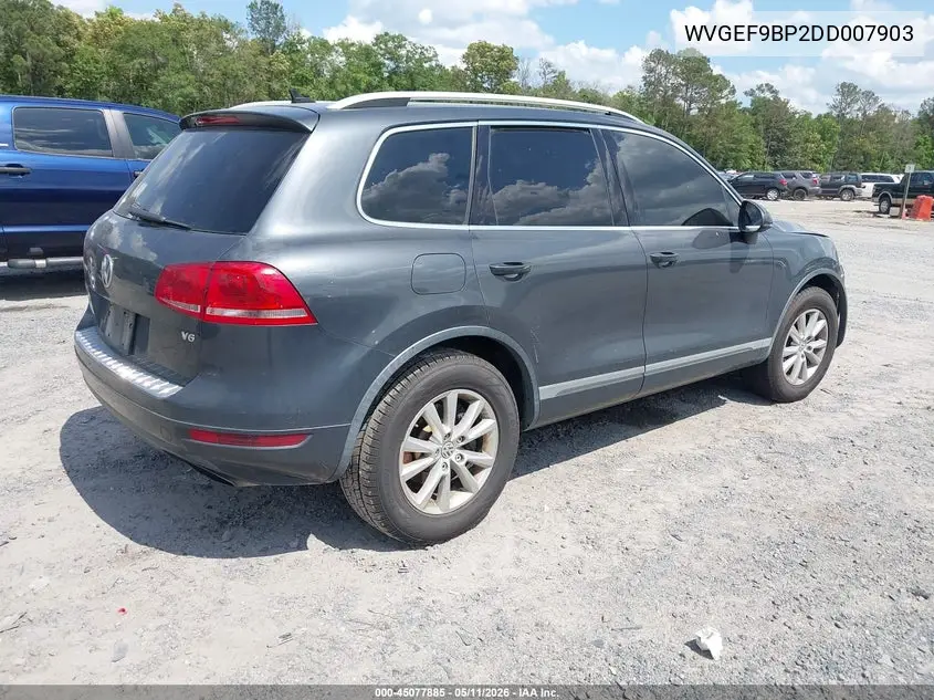 2013 Volkswagen Touareg Vr6 Sport VIN: WVGEF9BP2DD007903 Lot: 45077885