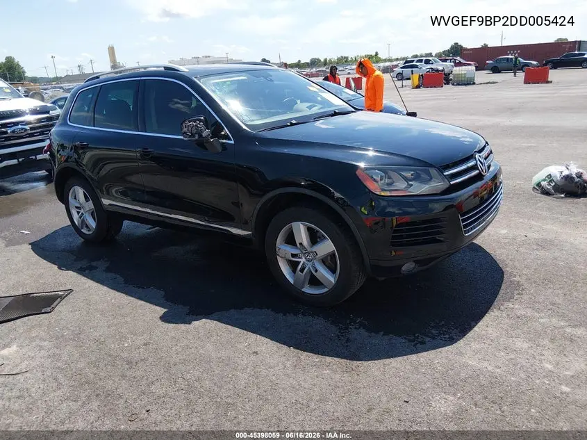 2013 Volkswagen Touareg Vr6 Lux VIN: WVGEF9BP2DD005424 Lot: 45398059