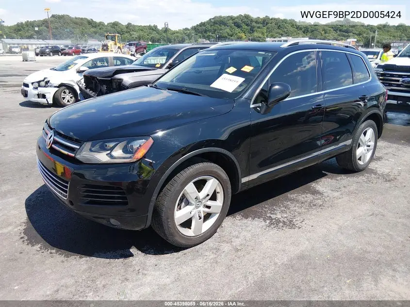 2013 Volkswagen Touareg Vr6 Lux VIN: WVGEF9BP2DD005424 Lot: 45398059