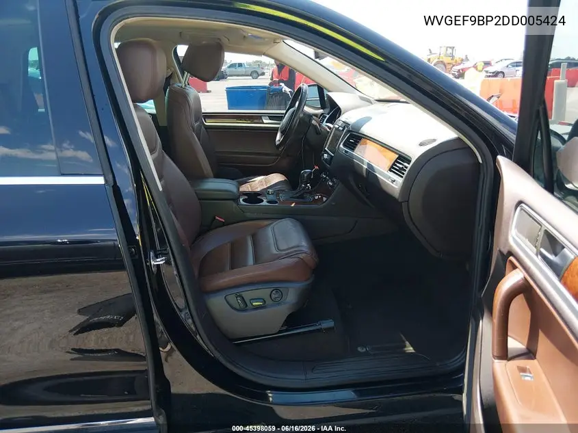 2013 Volkswagen Touareg Vr6 Lux VIN: WVGEF9BP2DD005424 Lot: 45398059