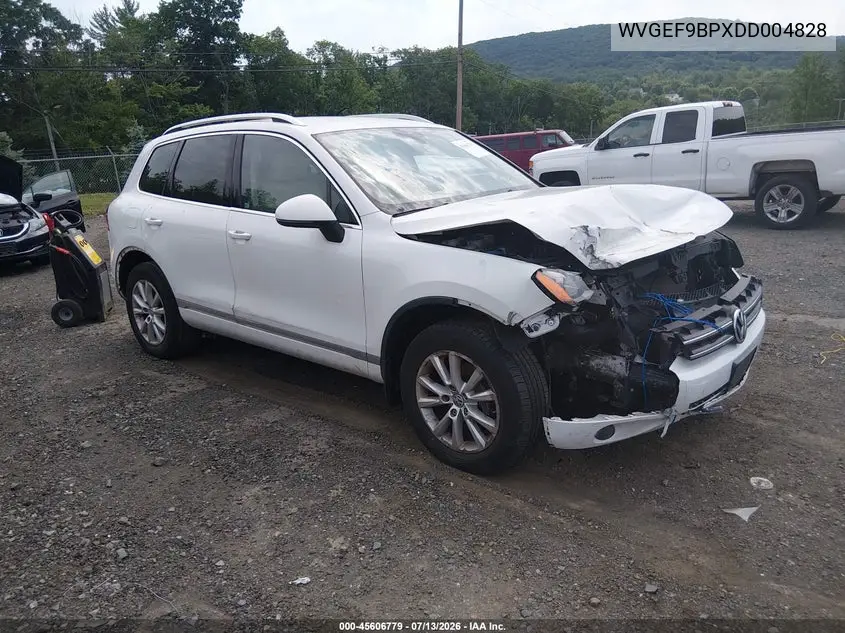2013 Volkswagen Touareg Vr6 Sport VIN: WVGEF9BPXDD004828 Lot: 45606779