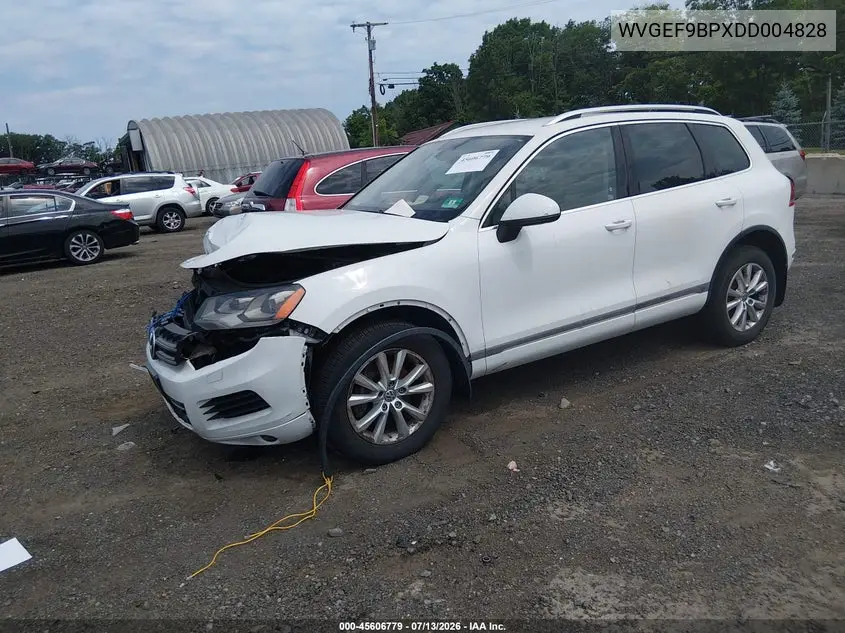 2013 Volkswagen Touareg Vr6 Sport VIN: WVGEF9BPXDD004828 Lot: 45606779