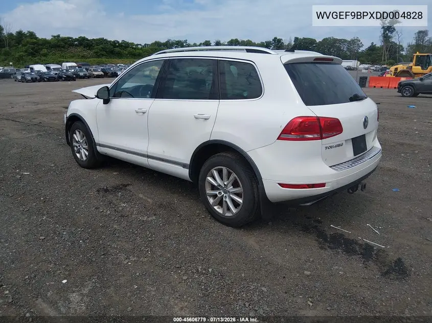 2013 Volkswagen Touareg Vr6 Sport VIN: WVGEF9BPXDD004828 Lot: 45606779