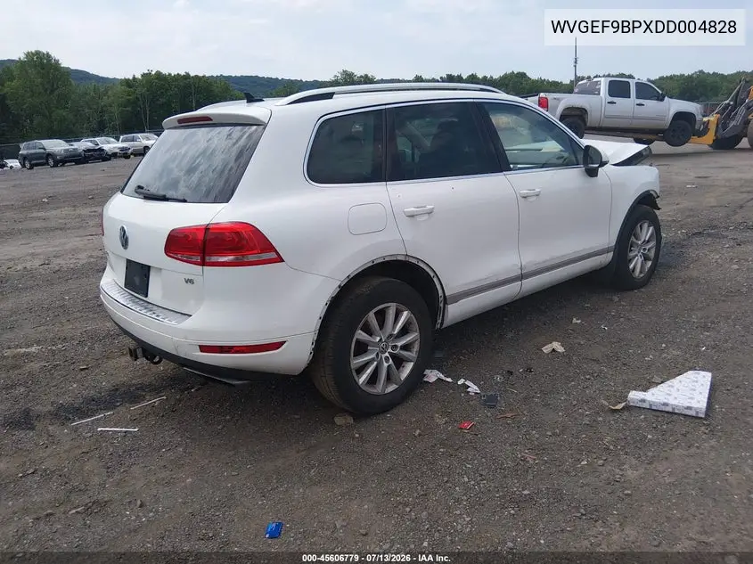 2013 Volkswagen Touareg Vr6 Sport VIN: WVGEF9BPXDD004828 Lot: 45606779
