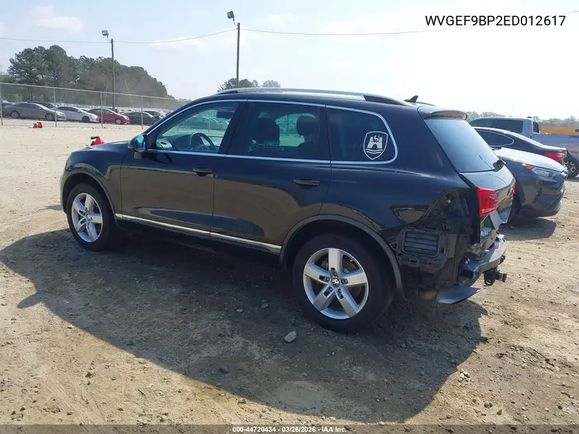 2014 Volkswagen Touareg 3.6L Lux VIN: WVGEF9BP2ED012617 Lot: 44720434