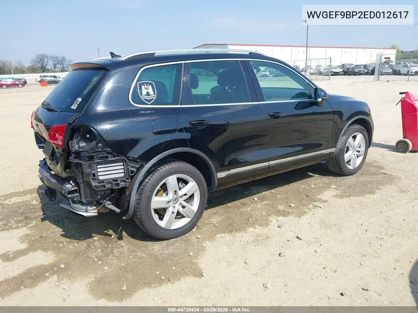 2014 Volkswagen Touareg 3.6L Lux VIN: WVGEF9BP2ED012617 Lot: 44720434