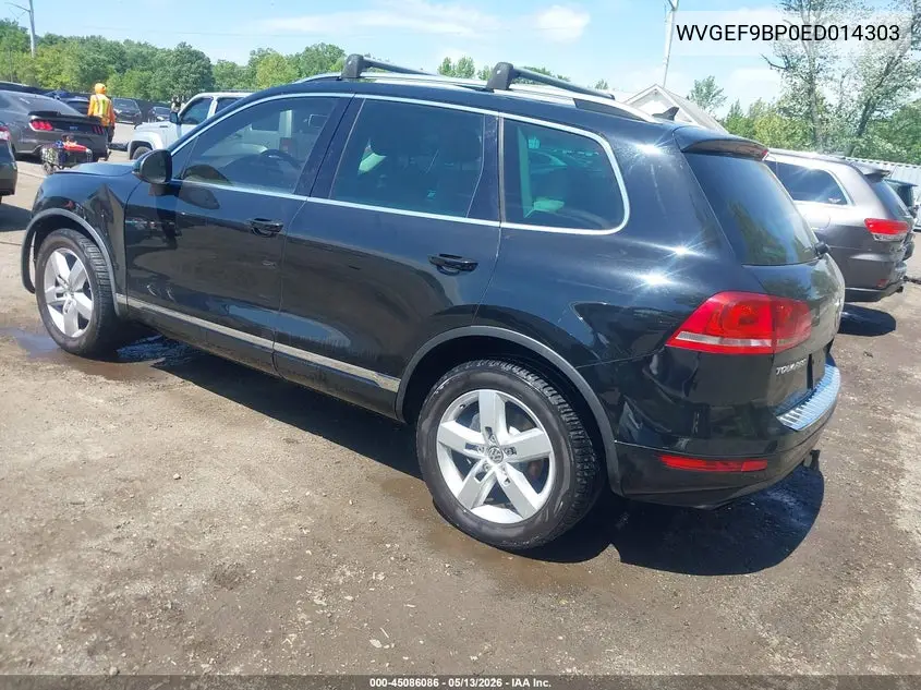 2014 Volkswagen Touareg 3.6L Lux VIN: WVGEF9BP0ED014303 Lot: 45086086