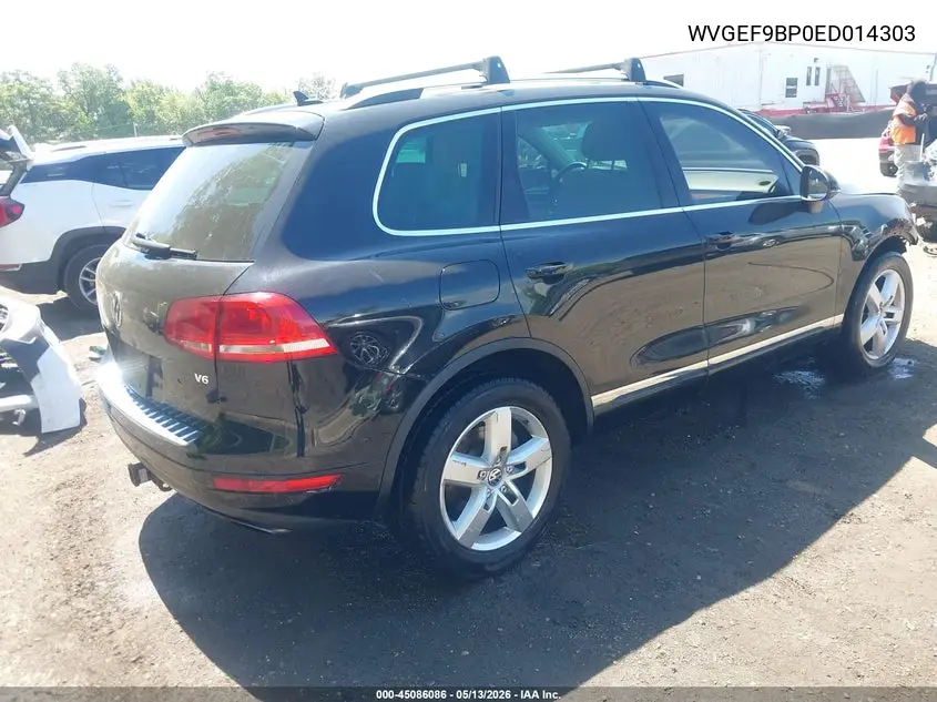 2014 Volkswagen Touareg 3.6L Lux VIN: WVGEF9BP0ED014303 Lot: 45086086