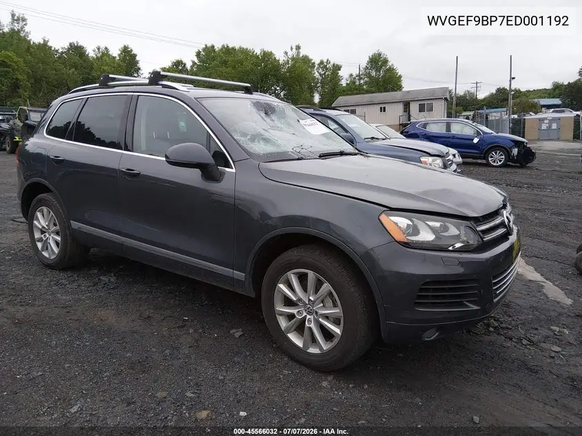 2014 Volkswagen Touareg 3.6L Sport VIN: WVGEF9BP7ED001192 Lot: 45566032