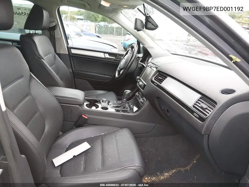 2014 Volkswagen Touareg 3.6L Sport VIN: WVGEF9BP7ED001192 Lot: 45566032