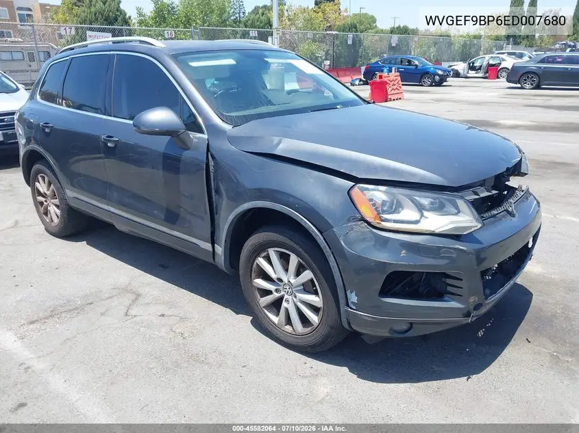 2014 Volkswagen Touareg 3.6L Sport VIN: WVGEF9BP6ED007680 Lot: 45582064