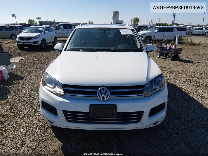 2014 Volkswagen Touareg Tdi Lux VIN: WVGEP9BP8ED014692 Lot: 45627069