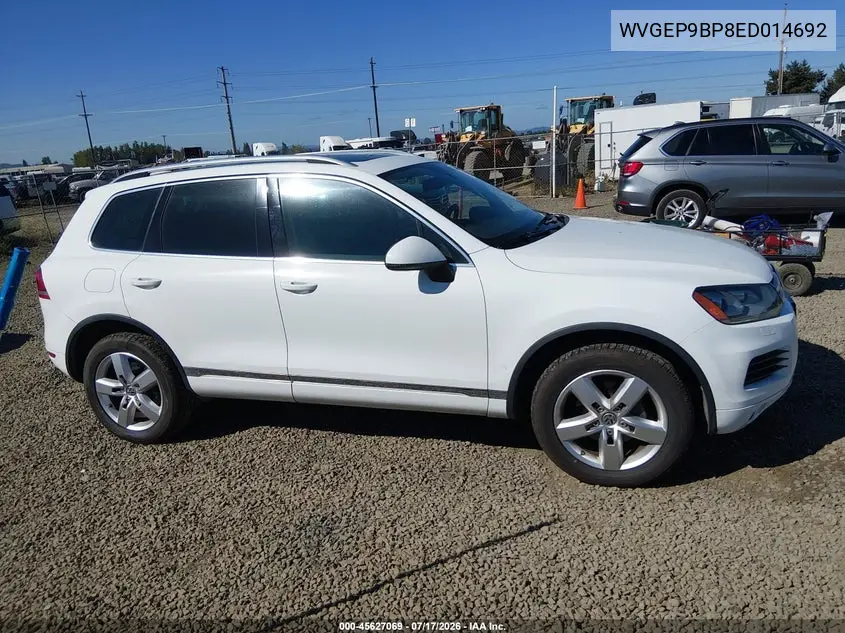 2014 Volkswagen Touareg Tdi Lux VIN: WVGEP9BP8ED014692 Lot: 45627069