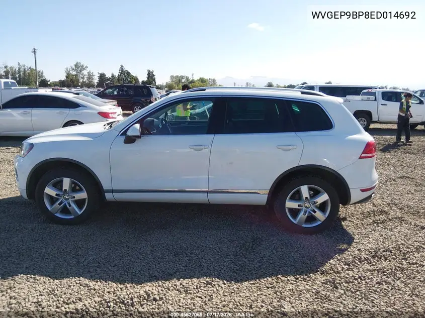 2014 Volkswagen Touareg Tdi Lux VIN: WVGEP9BP8ED014692 Lot: 45627069