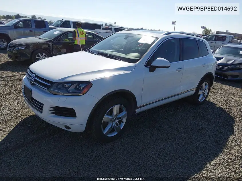 2014 Volkswagen Touareg Tdi Lux VIN: WVGEP9BP8ED014692 Lot: 45627069
