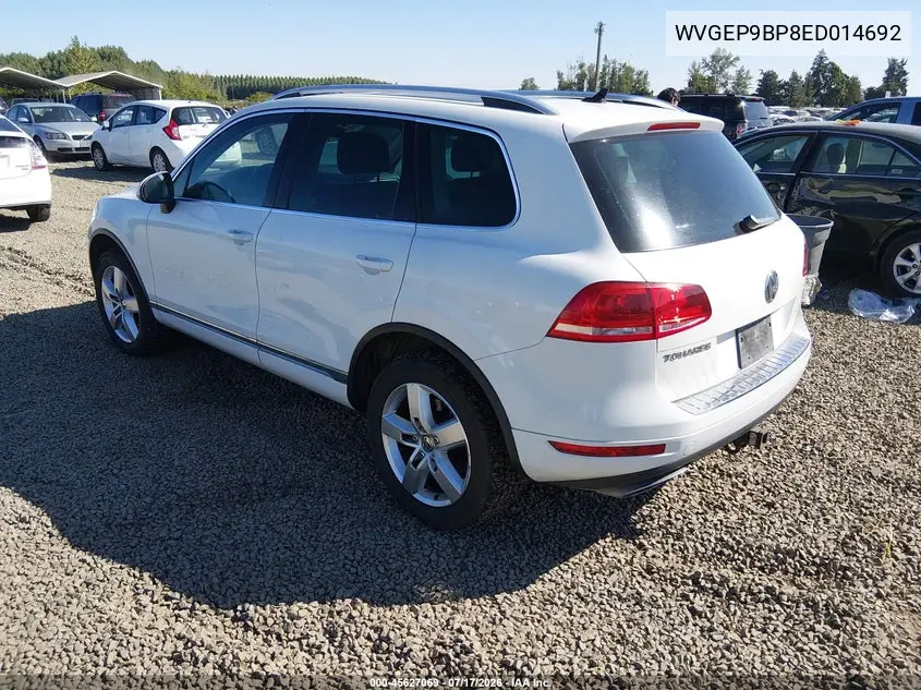 2014 Volkswagen Touareg Tdi Lux VIN: WVGEP9BP8ED014692 Lot: 45627069