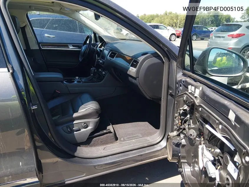 2015 Volkswagen Touareg V6 Lux VIN: WVGEF9BP4FD005105 Lot: 45382918