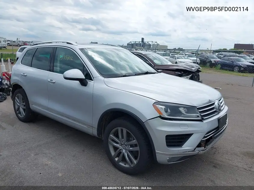 2015 Volkswagen Touareg Tdi Lux VIN: WVGEP9BP5FD002114 Lot: 45535712