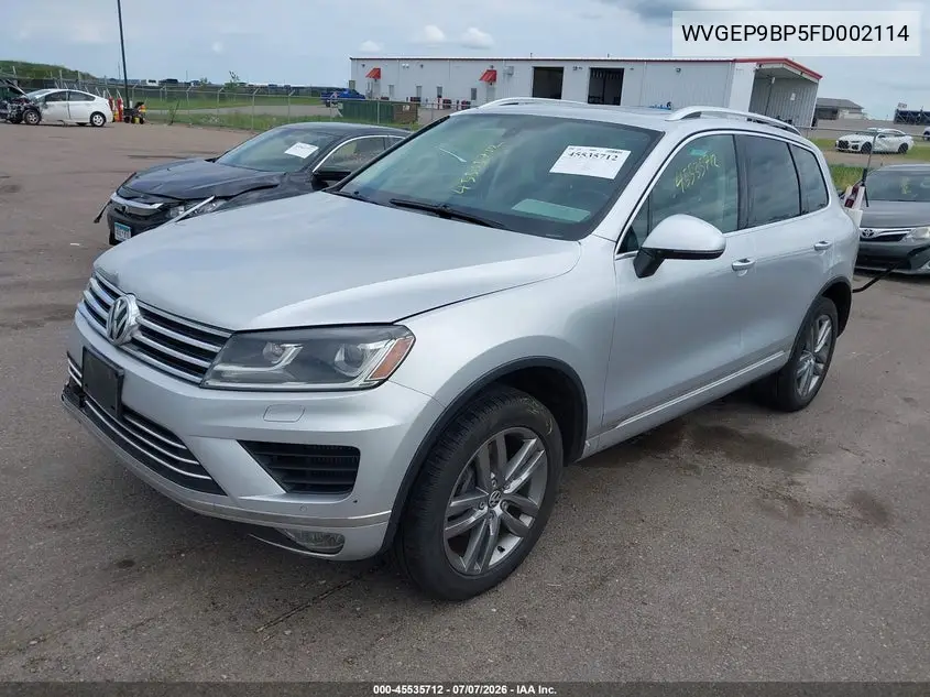 2015 Volkswagen Touareg Tdi Lux VIN: WVGEP9BP5FD002114 Lot: 45535712