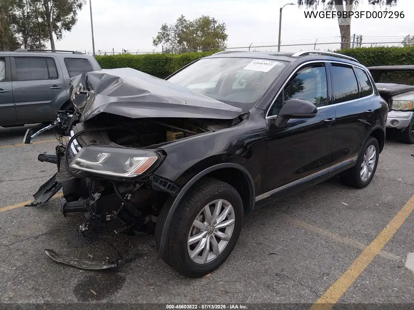 2015 Volkswagen Touareg V6 Sport VIN: WVGEF9BP3FD007296 Lot: 45603822