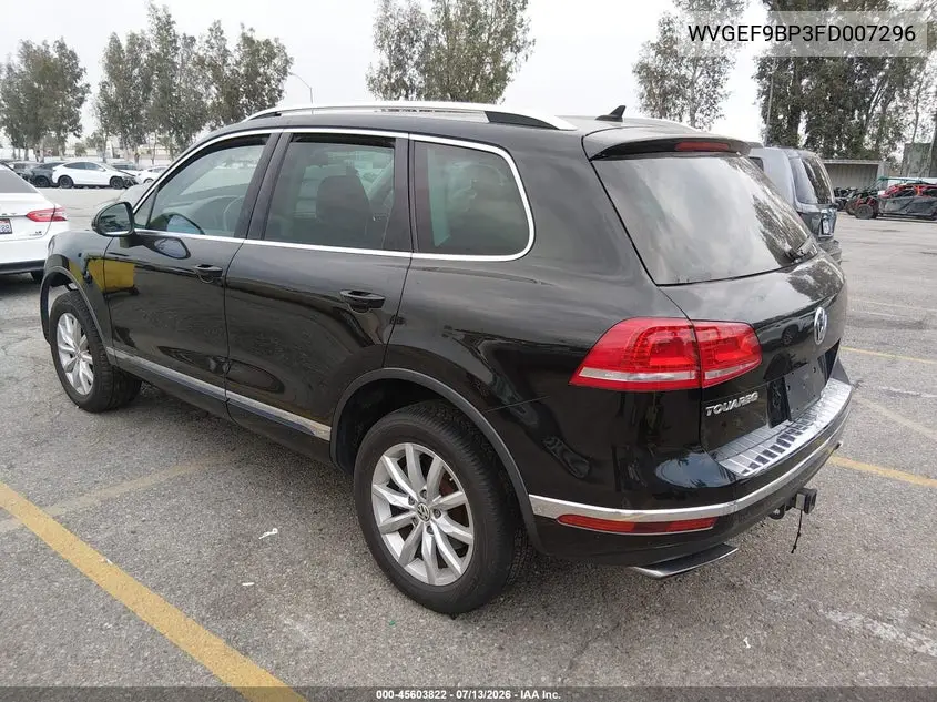 2015 Volkswagen Touareg V6 Sport VIN: WVGEF9BP3FD007296 Lot: 45603822