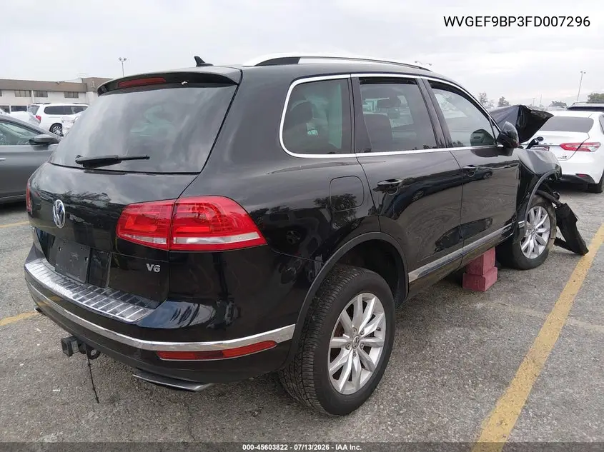 2015 Volkswagen Touareg V6 Sport VIN: WVGEF9BP3FD007296 Lot: 45603822