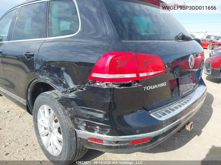 2016 Volkswagen Touareg Sport/Lux/Executive VIN: WVGEF9BP3GD011656 Lot: 12633571
