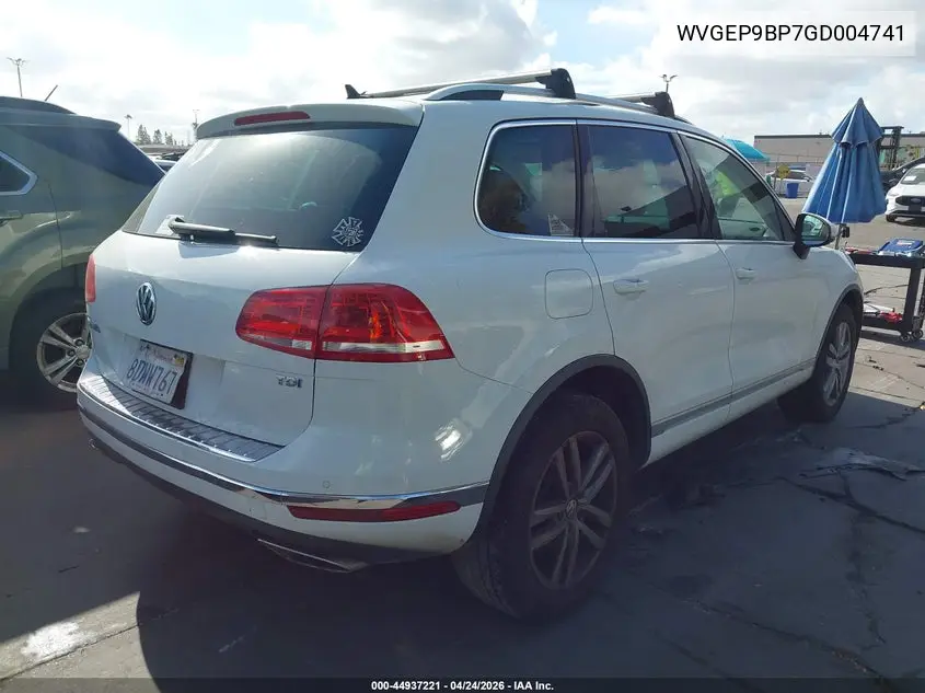 2016 Volkswagen Touareg Tdi Lux VIN: WVGEP9BP7GD004741 Lot: 44937221