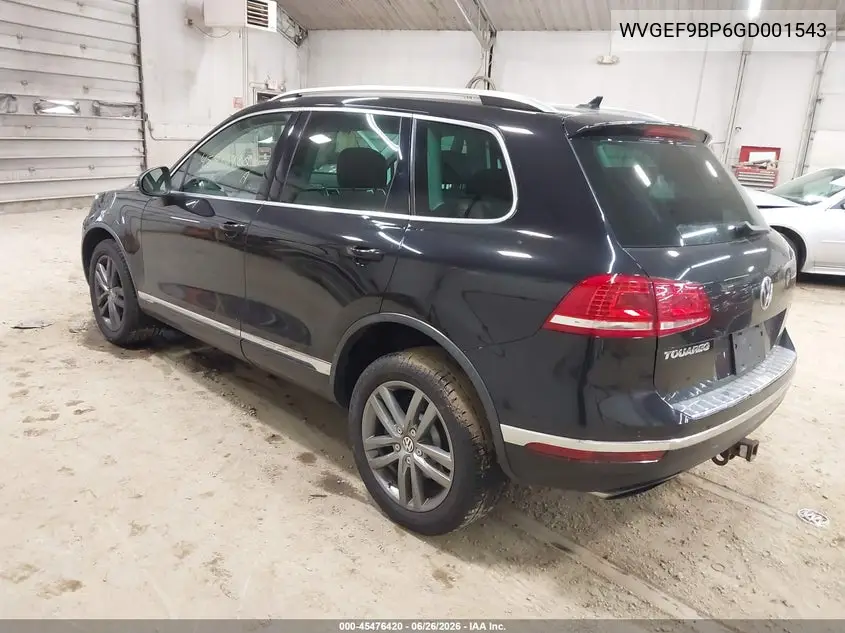 2016 Volkswagen Touareg Vr6 Lux VIN: WVGEF9BP6GD001543 Lot: 45476420