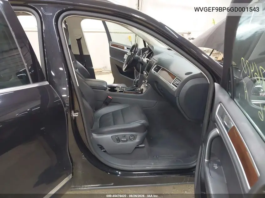 2016 Volkswagen Touareg Vr6 Lux VIN: WVGEF9BP6GD001543 Lot: 45476420