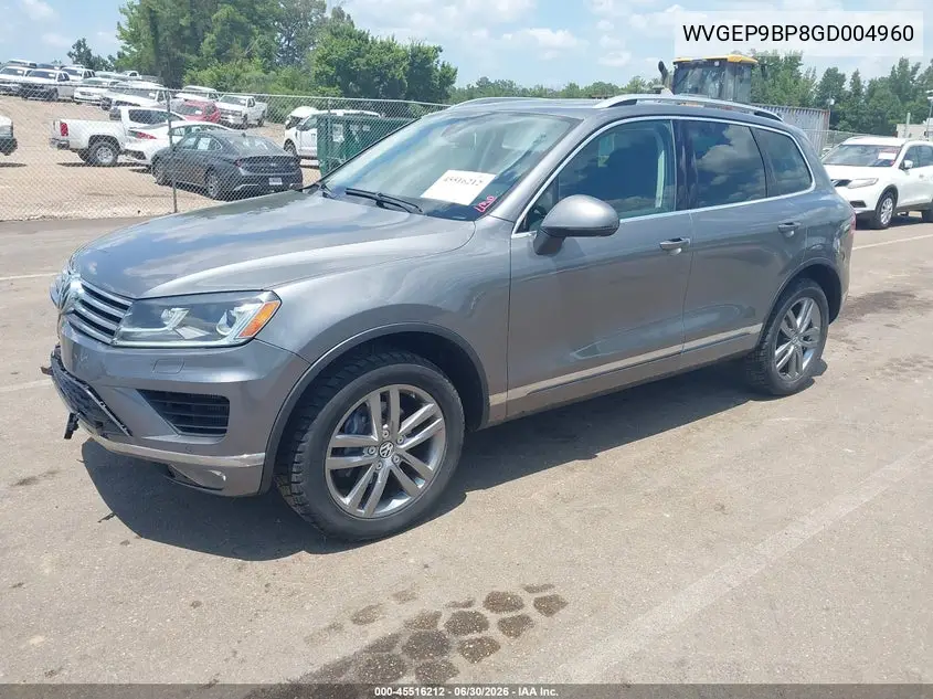 2016 Volkswagen Touareg Tdi Lux VIN: WVGEP9BP8GD004960 Lot: 45516212