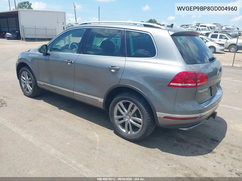 2016 Volkswagen Touareg Tdi Lux VIN: WVGEP9BP8GD004960 Lot: 45516212